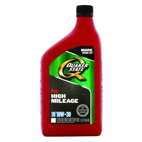 Quaker State Engine Oil, 10W-30, Synthetic Blend, 1 Qt., Defy 550043280