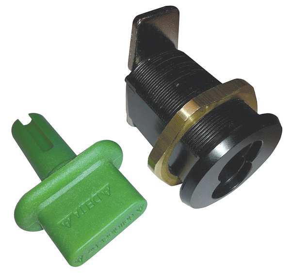 Delta Lock Interchangeable Core Keyed Cam Lock, Keyed Different, SFIC Key, For Material Thickness 1 1/4 in G085064