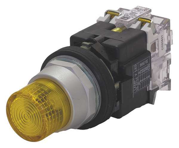 Eaton Illuminated Push Button, 30mm, Yellow HT8GBYAF3