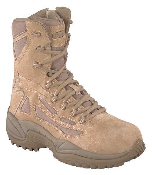 Reebok Military Boots, 10M, Mens, Plain, Tan, PR RB8895