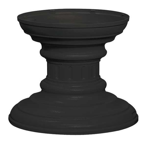 Salsbury Industries Cluster Box Unit Pedestal, Black, Powder Coated, In Ground, Decorative 3386BLK