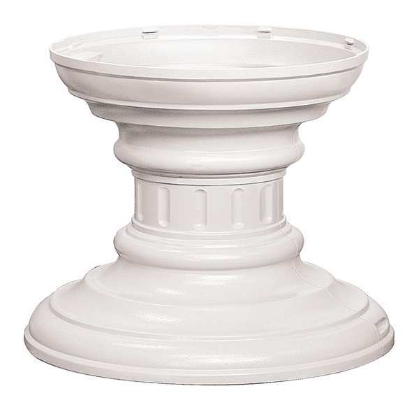 Salsbury Industries Cluster Box Unit Pedestal, White, Powder Coated, In Ground, Decorative 3386WHT