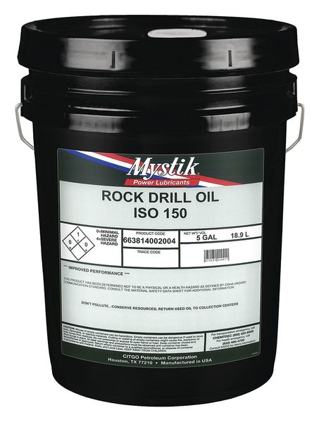 Mystik Lubricant Oil, Mineral Oil, 146 cSt, 5 gal. 663814002004