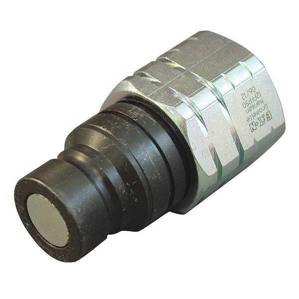 Hansen Hydraulic Quick Connect Hose Coupling, Steel Body, Push-to-Connect Lock, 3/4"-14 Thread Size 16FFP75