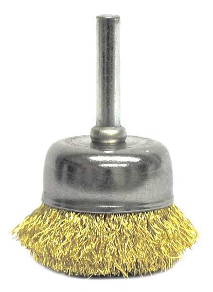 Weiler Crimped Wire Cup Wire Brush, 1-3/4", 1/4" 93811