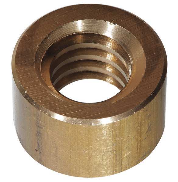 Zoro Select Round Nut, 360 Brass, 7/8-6, PK5 RDNTBSL786
