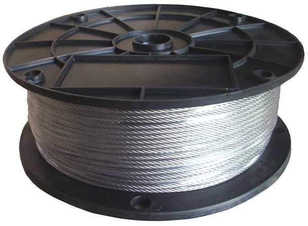 Dayton Cable, 1/16 in., 250 ft., 7 x 7, SS 33RG70