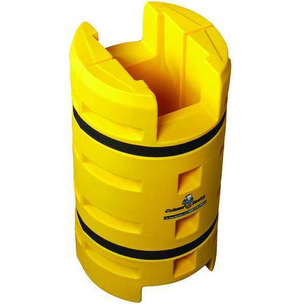 Sentry Column Protector, Yellow, 8inLx8inW, LLDPE CS2442-8SFE