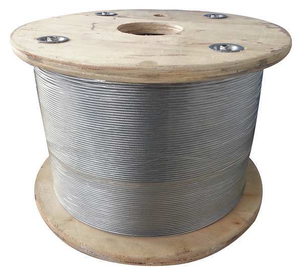 Dayton Cable, 5/16 in., 250 ft., 7 x 19, Steel 33RH66