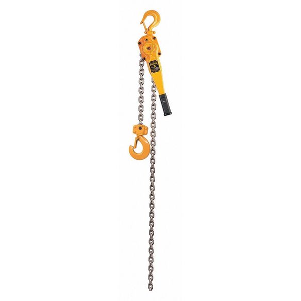 Harrington Lever Chain Hoist, 6,000 lb Load Capacity, 15 ft Hoist Lift, 1 5/16 in Hook Opening LB030-15-SYH