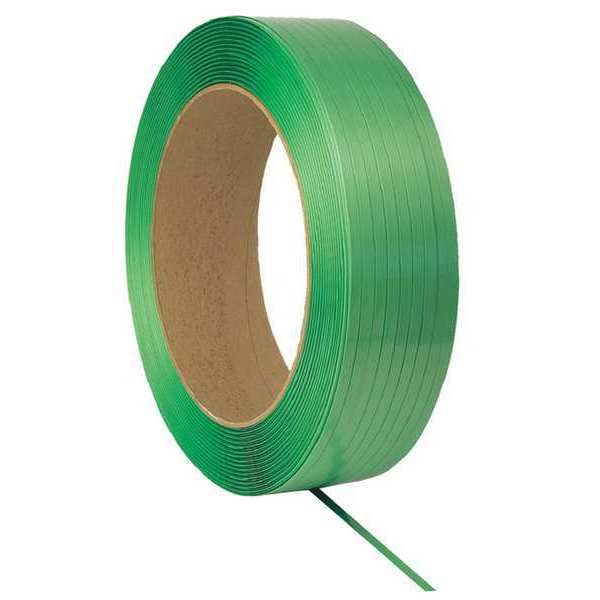Zoro Select Plastic Strapping, 4000ft L, 35 mil, Green 33RZ12