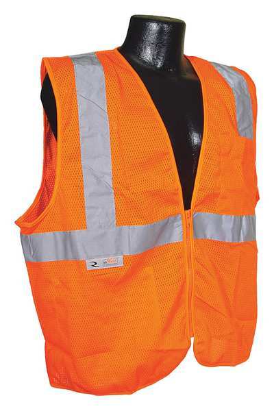 Radians 4XL High Visibility Vest, with Zipper SV2ZOM4X