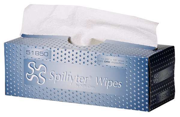 Spilfyter Paper Towel Sheets, White, 125 Wipes, 15 in x 10 1/4 in, 6 PK 51850