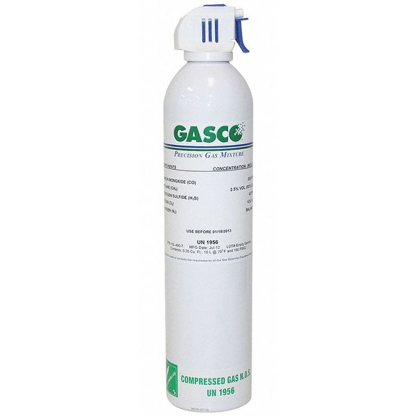 Gasco Gas Monitor Bump Gas, 10L, Quad Mix 10L-490T