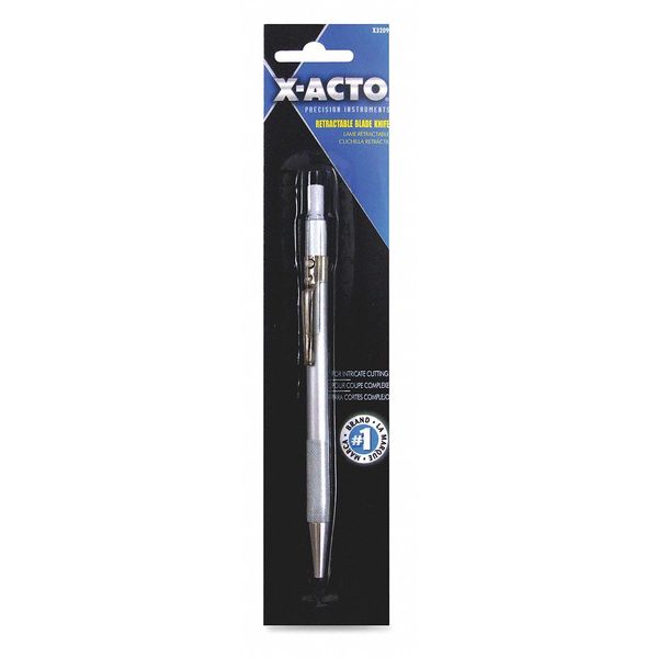 X-Acto Knife, Retractable, Alum., Retractable, Boxes; Cartons; Slitting Tape X3209Q