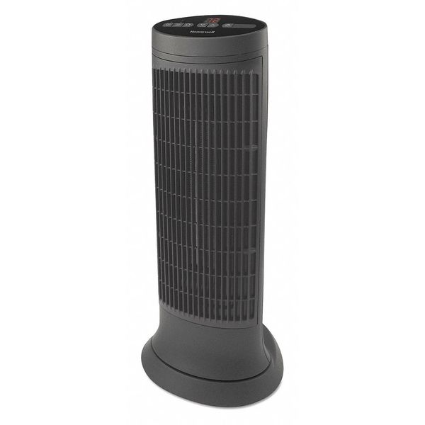 Honeywell Digital Tower Heater, 750-1500W, Black, 1500, 120v, 1 Phase HCE322V