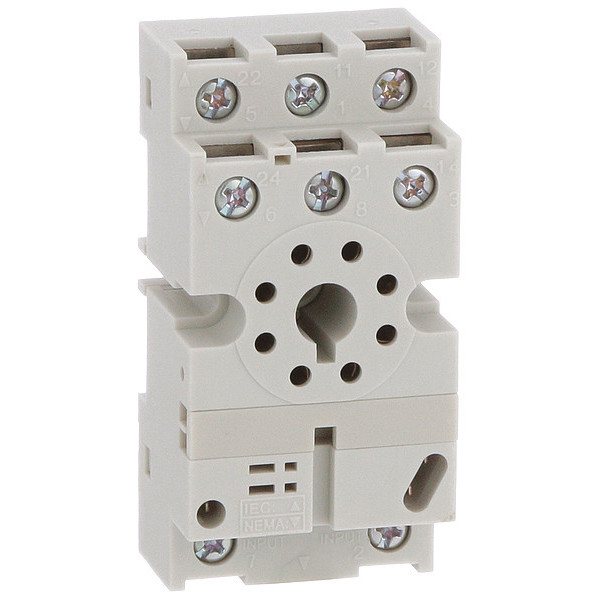 Square D Relay Socket, Octal, 8 Pins, 16 A 8501NR52B