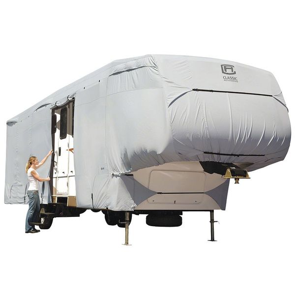 Classic Accessories RV 5th Wheel Cover, 20 ft - 23 ft, Grey 80-121-141001-00