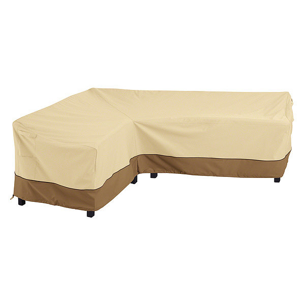 Classic Accessories Left Face L-Shape Sectional Set Cover, Beige 55-881-011501-RT