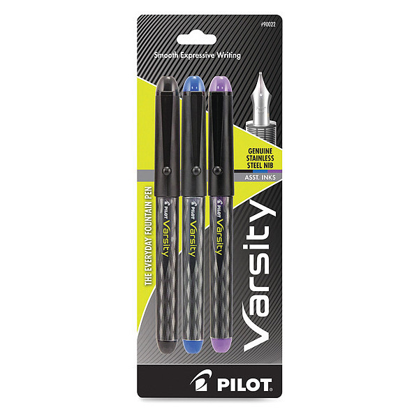 Pilot Pen, Fountain, Varsity, Med, PK3 90022