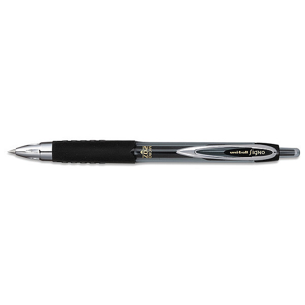 Uni-Ball Pen, Gel, 207, Retrct, 0.5Mm, Bk, PK12 UBC61255