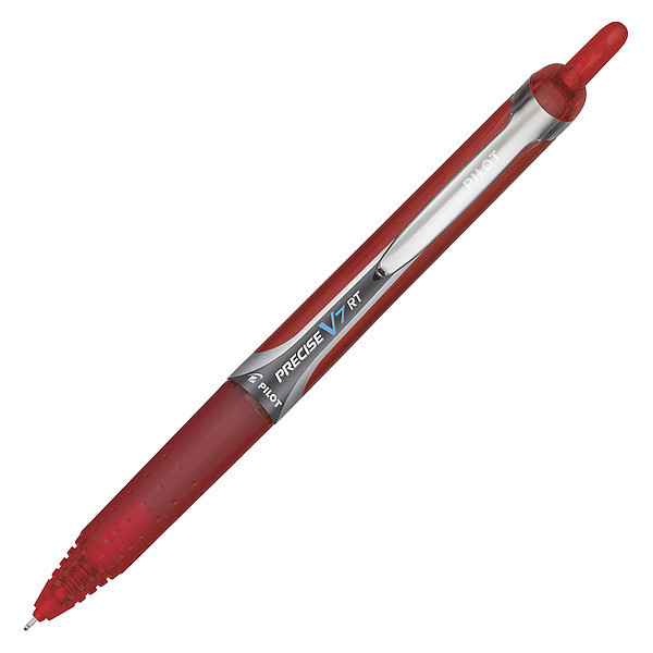 Pilot Pen, Precise, V7, Rt, 0.7Mm, Rd, PK12 26069