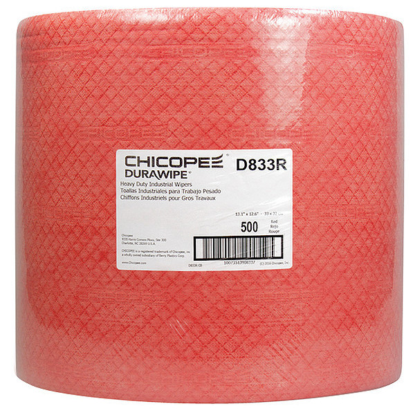 Durawipe Durawipe 800 Wiper, Jumbo Roll, Red D833R