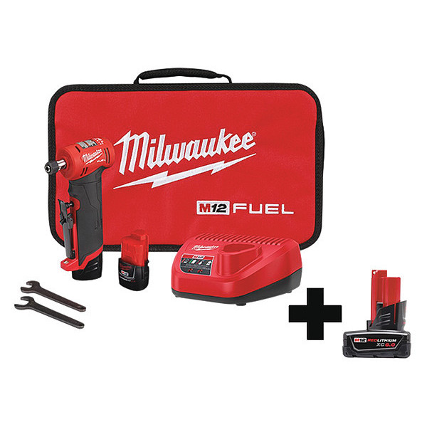 Milwaukee Tool Cordless Angle Grinder Kit, Paddle Switch 2485-22, 48-11-2460