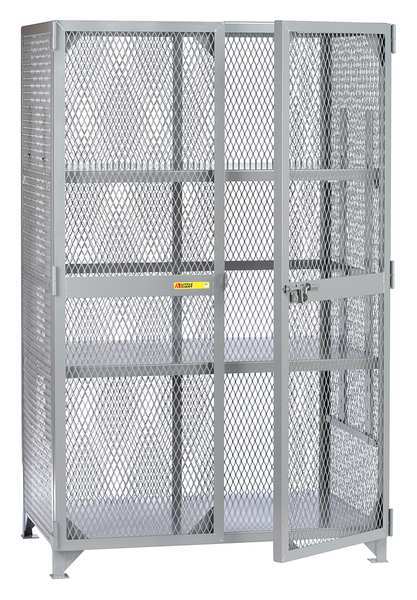 Little Giant Bulk Storage Locker, 61 in W, 33 in D, 78 in H, 2 Shelves, 2 Doors, Steel, Assembled SL2-A-3060