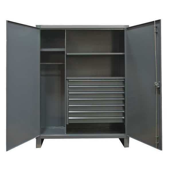 Durham Mfg 12 ga. ga. Steel Storage Cabinet, 60 in W, 78 in H, Stationary HDWC246078-7M95