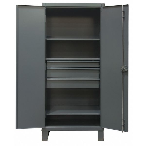 Durham Mfg 12 ga. ga. Steel Storage Cabinet, 36 in W, 78 in H, Stationary HDCD243678-3M95