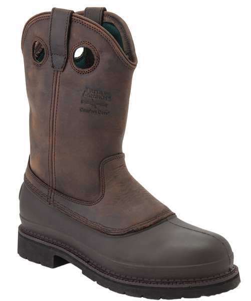 Georgia Boot Work Boots, 9-1/2, Medium, Pull On, 11inH, PR G5514