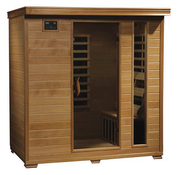 Radiant Sauna, Std, 4 ppl, Carbon Heater, Hemlock BSA2418
