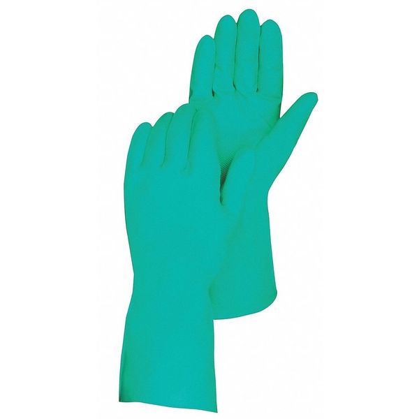 Zoro Select Coated Gloves, Nitrile, M, Green, PK12 2970C-M