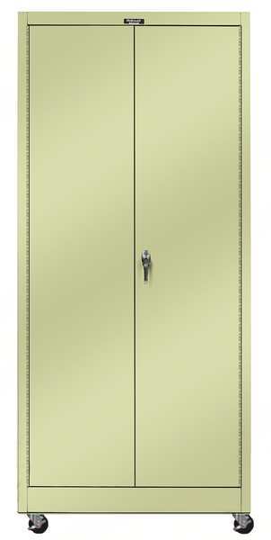 Hallowell Solid Door Storage Cabinet, 36 in W, 72 in H, 24 in D, Tan 415S24MA-PT