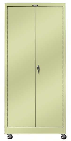 Hallowell Solid Door Storage Cabinet, 48 in W, 72 in H, 24 in D, Tan 425S24M-PT