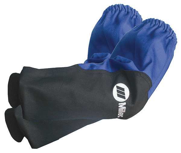 Miller Electric Flame Resistant Sleeve, Royal/Black Leather, Cotton 231096