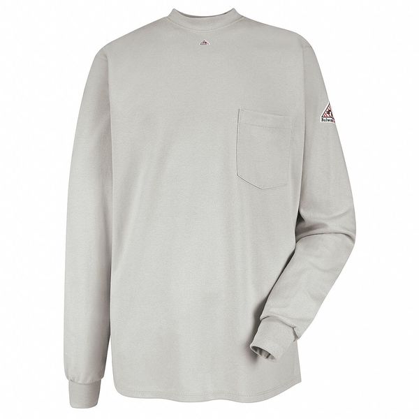 Vf Imagewear FR Long Sleeve T-Shirt, 1 Pocket, Gray, XL SET2GY RG XL