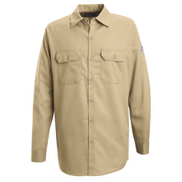 Vf Imagewear Flame Resistant Collared Shirt, Khaki, EXCEL Flame Resistant(R) Flame Resistant, 100% Cotton, XL SEW2KH RG XL