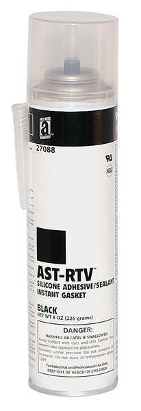 Anti-Seize Technology RTV Gasket Maker 8 oz, Pressurized Can, AST-RTV, Black, Paste 27088