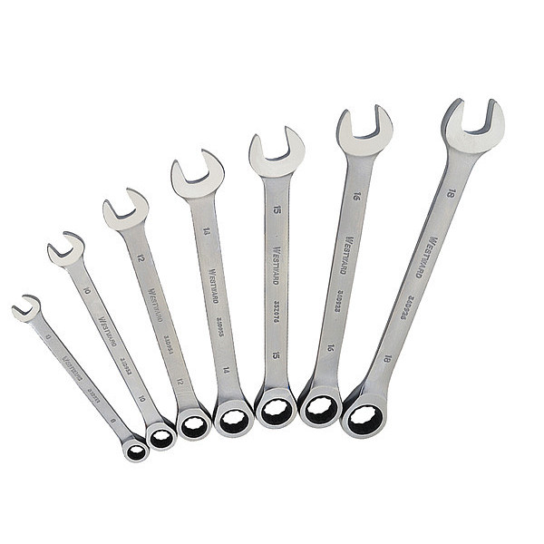 Westward Ratcheting Wrench Set, Combination 34D939