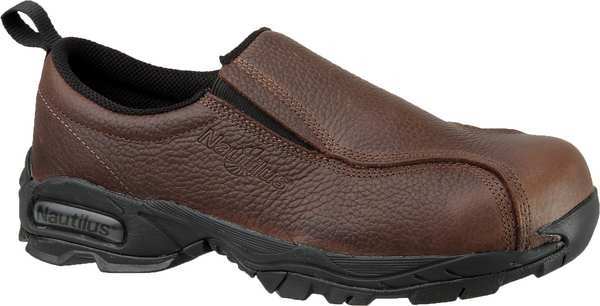 Nautilus Safety Footwear Work Shoes, Women, 8M, Slip On, Brown, PR N1621 SZ: 8M