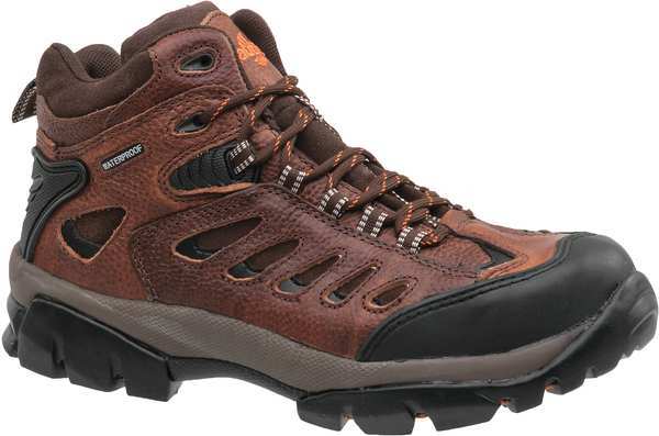 Nautilus Safety Footwear Size 14 Men's Hiker Boot Steel Work Boot, Brown N9546 SZ: 14W