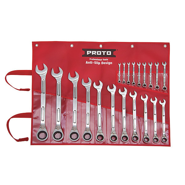 Proto Ratcheting Wrench Set, Pieces 20 JSCVM-20SA