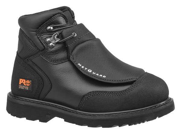 Timberland Pro Size 9-1/2 Men's 6 in Work Boot Steel Work Boot, Black TB040000001