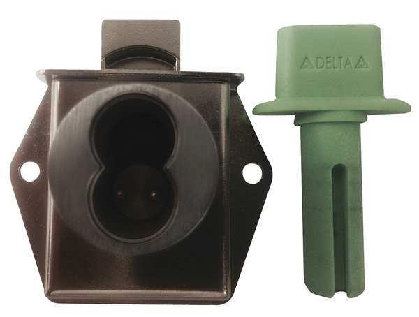 Delta Lock Interchangeable Core Drawer Dead Bolt, Coreless, SFIC Key, For Material Thickness 1 1/16 in G DI1125D500BCMV2