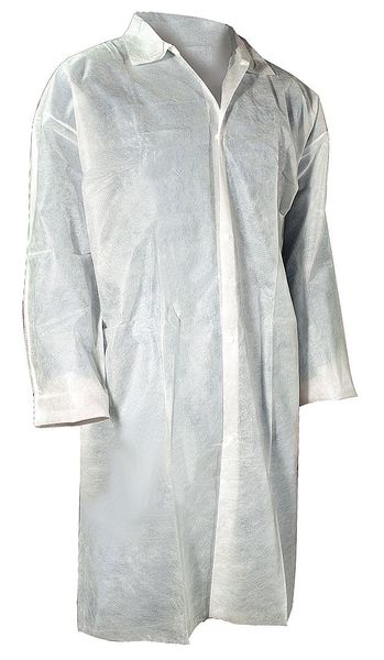 Cellucap Lab Coat, Polypropylene, White, 7XL, PK30 3302EWSXXXXXXX