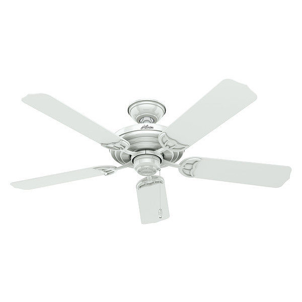 Hunter Sea Air Outdoor Ceiling Fan, 52" Blade Dia., White, ETL Wet 53054