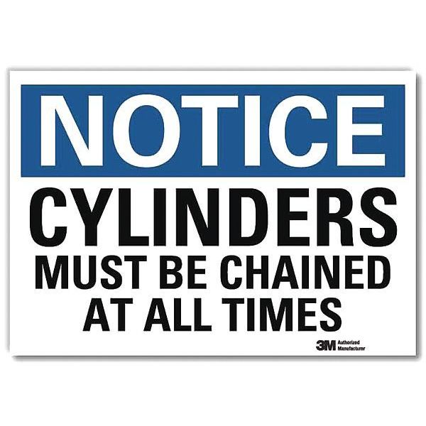 Lyle Notice Sign, 5 in H, 7 in W, Horizontal Rectangle, English, U5-1115-RD_7X5 U5-1115-RD_7X5