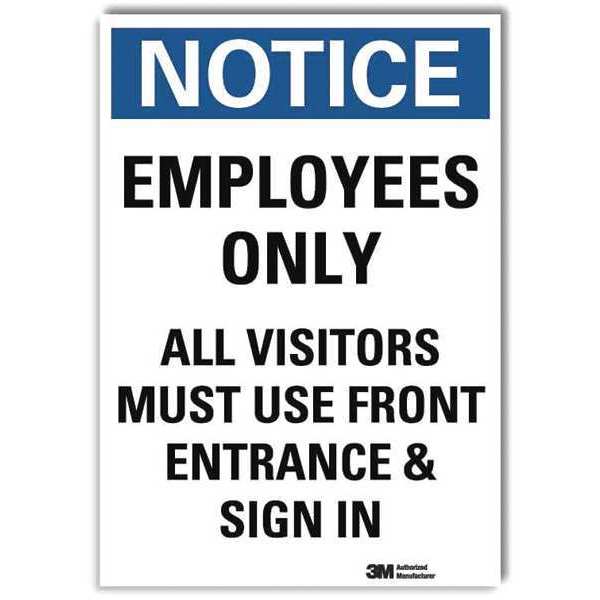 Lyle Notice Sign, 10 in H, 7 in W, Reflective Sheeting, Horizontal Rectangle, English, U5-1192-RD_7X10 U5-1192-RD_7X10